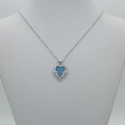 Z1635 Blue Opal Necklace 18"