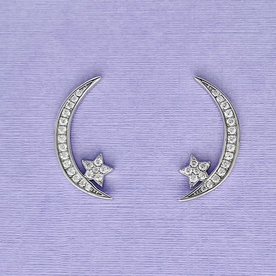 Z1628ER Moon & Star Ear Climbers