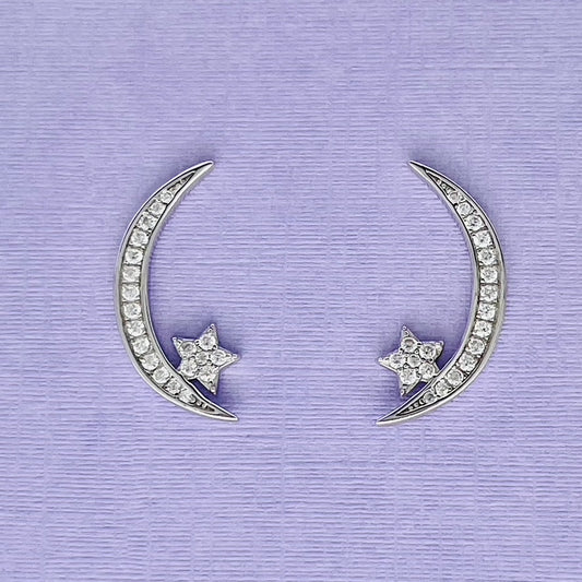 Z1628ER Moon & Star Ear Climbers