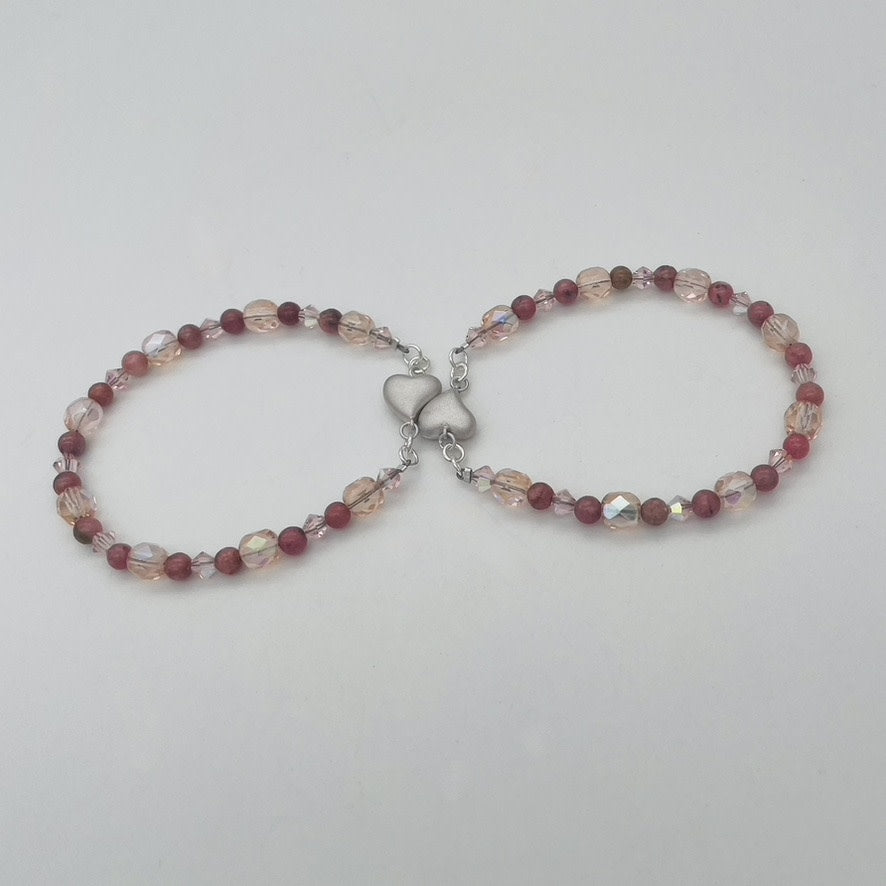 ST1840BL BFF Rhodonite Bracelet 6.5"
