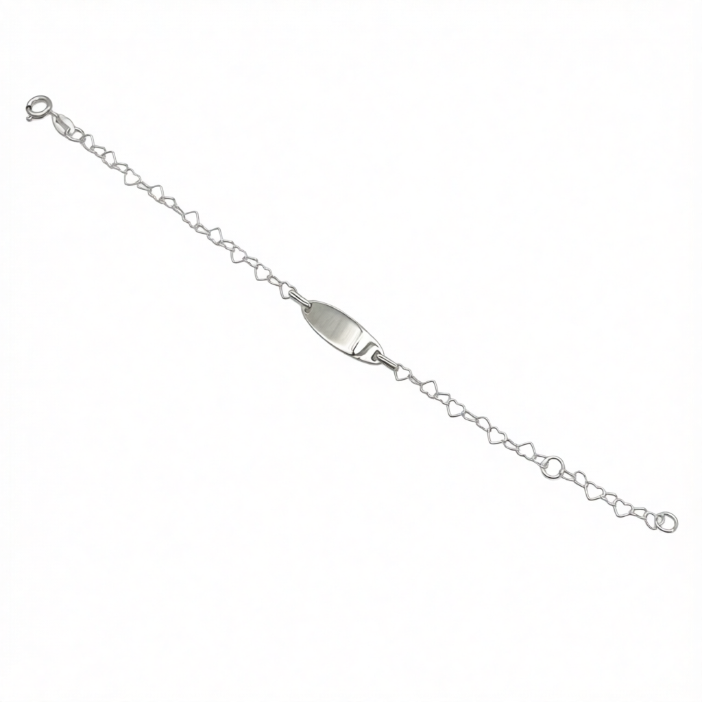 CH964 Hearts ID Bracelet 5.5"