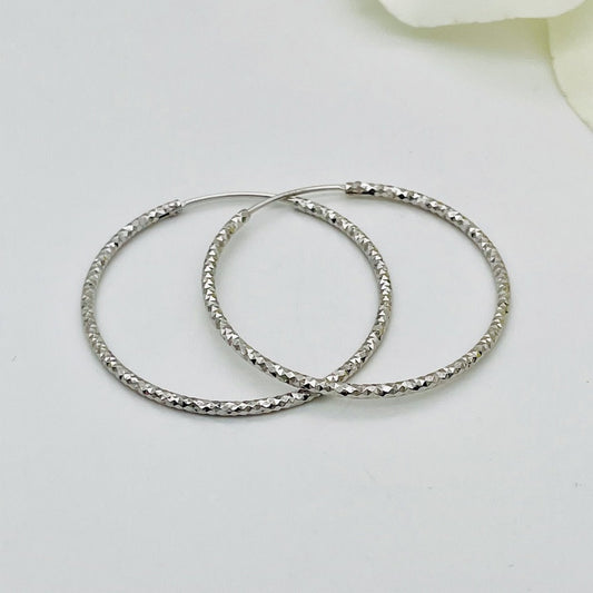 S1581 Hoop Earrings 2mm. X 40mm.