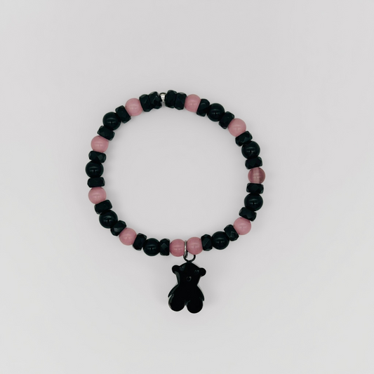 CH996 Black Bear Bracelet 6"