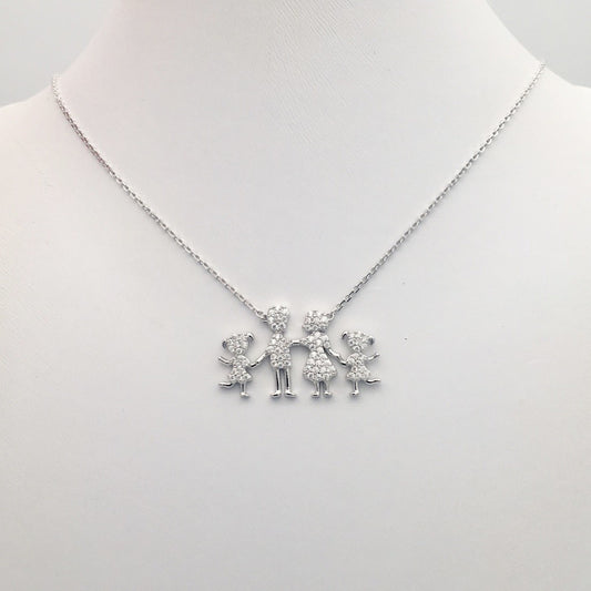 Z1248NL Family Girls Necklace 18"