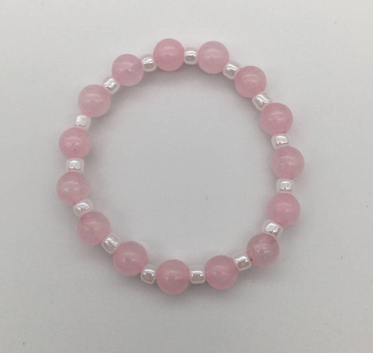 CH838 Rose Quartz Bracelet  6"