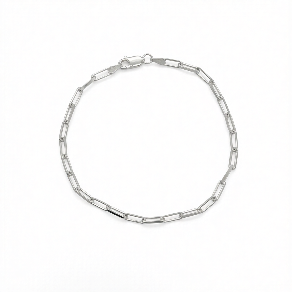 S1950BL Paper Clip Bracelet 2.7mm. X 7.5"