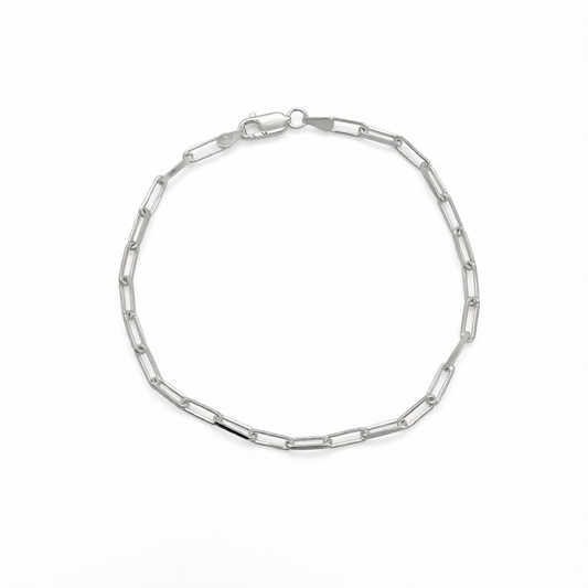 S1950BL Paper Clip Bracelet 2.7mm. X 7.5"