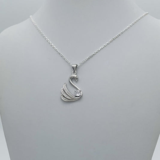 Z1478NL Swan Necklace 18"