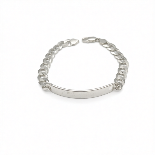 S1937 Super Flat Curb ID Bracelet  9.2mm X 9"