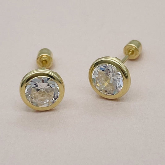 14KG39 Round Earrings 5mm.