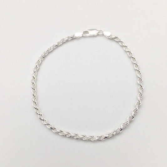 S1148BL Rope Bracelet 2.8mm. X 7"