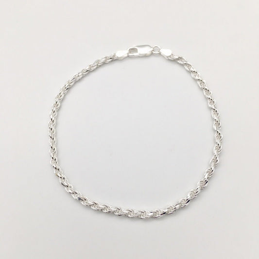 S1148BL Rope Bracelet 2.8mm. X 7"