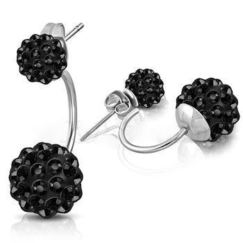 SS928ER Black Telephone Earrings