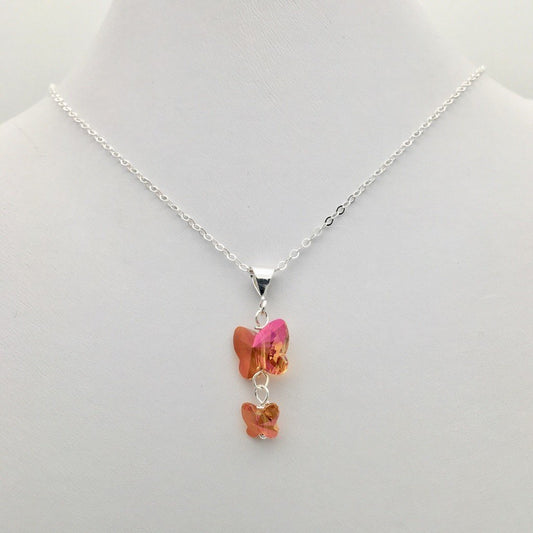 C1184 Butterfly Necklace 18"