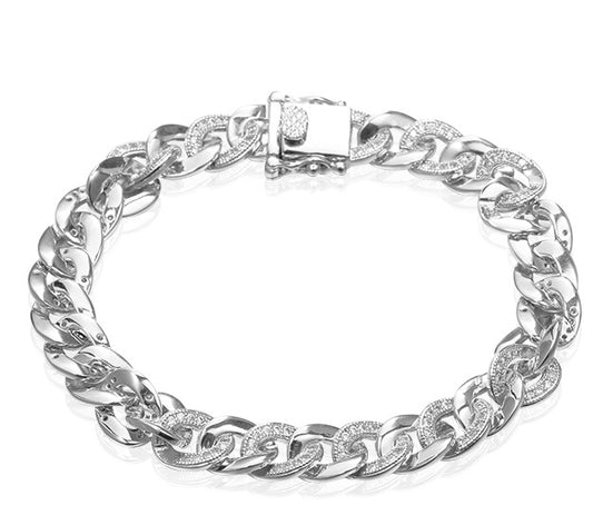 Z1918 Curb Link Bracelet 8mm. X 8"