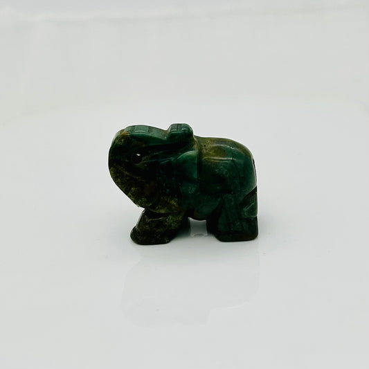 ST1518 Moss Agate Elephant