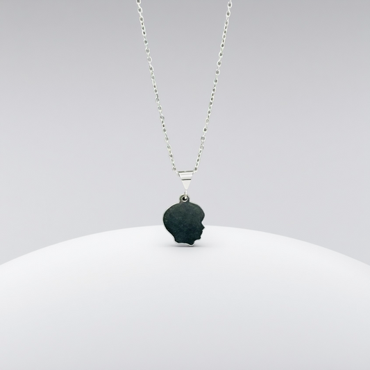 S1901 Boy Silhouette Necklace 18"
