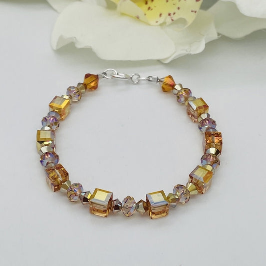 C1298BL SW Golden Bracelet 7"