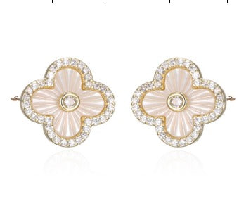SH1021 GP Clover Earrings