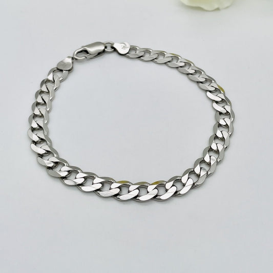 S1662BL Curb Link Bracelet 8mm. X 8"