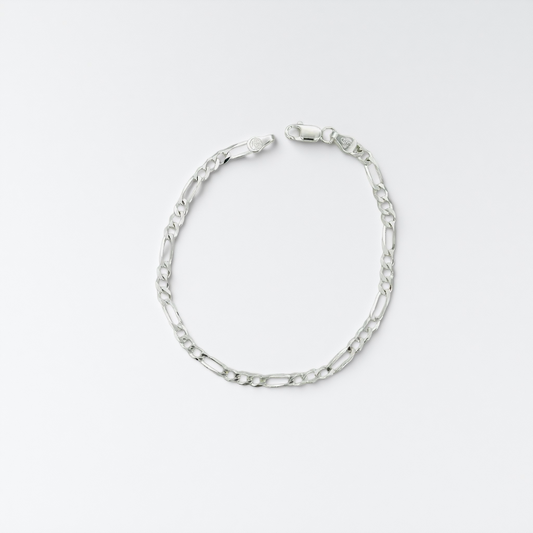 S1894 Super Flat Figaro Bracelet 3mm. X 7"
