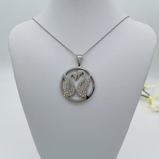 SS1254NL Swans Necklace 26"