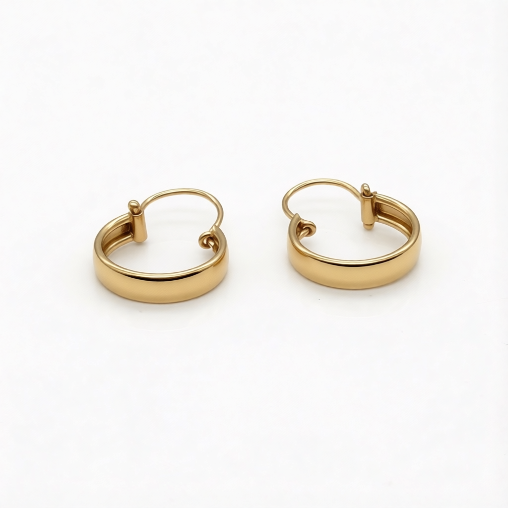 10KG07 Hoop Earrings 13mm.
