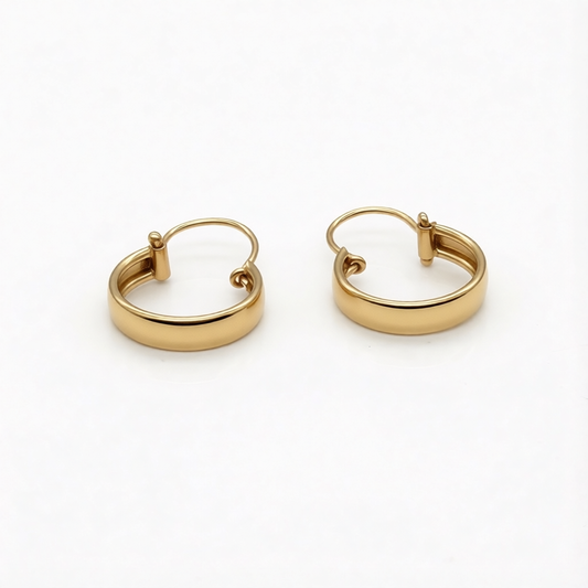 10KG07 Hoop Earrings 13mm.