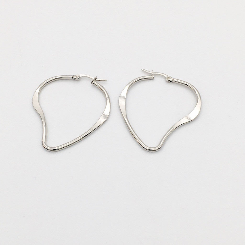 SS1389ER Heart Hoop 38x42mm. Final Sale