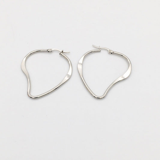 SS1389ER Heart Hoop 38x42mm. Final Sale