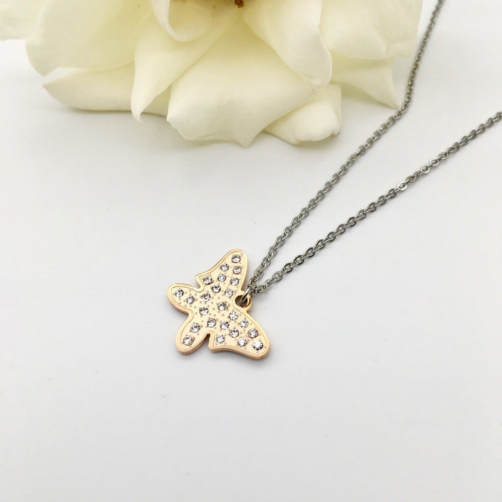 SS1284NL Butterfly Necklace 16 x 1"