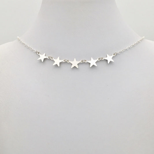 S1466 Stars Necklace 18"