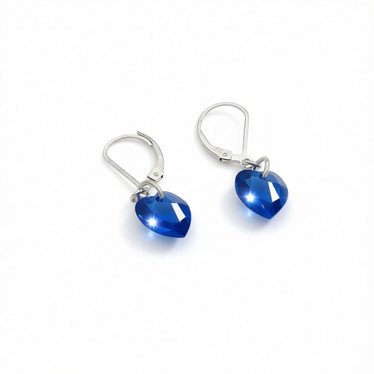 C911ERSW Sapphire Heart Earrings