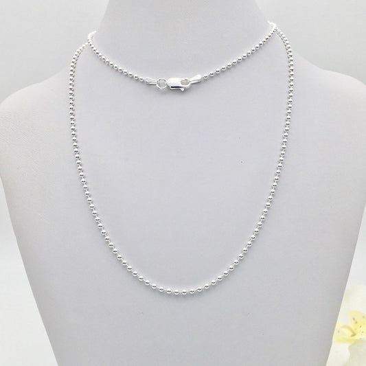 S1487CH Beaded Chain 2mm. X 24"