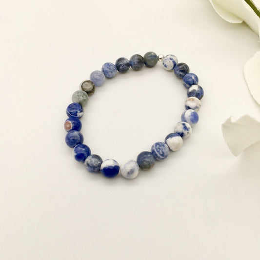 CH920BL Sodalite Bracelet  5"