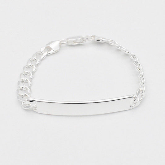 S1490BL Curb ID Bracelet 6.6mm. X 8"