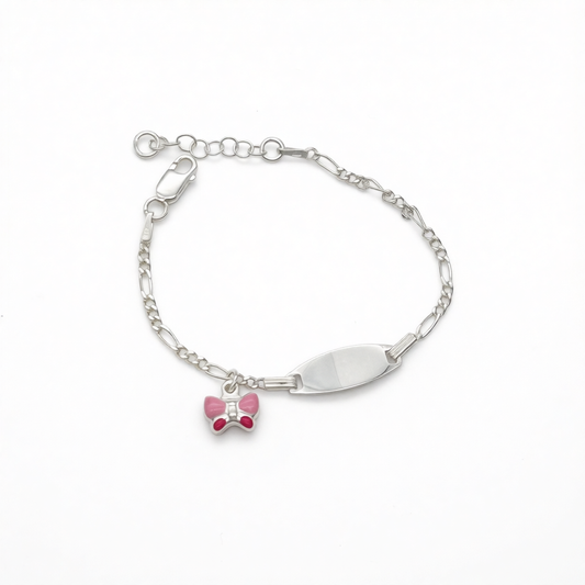 CH1010BL Pink Butterfly Bracelet 6"