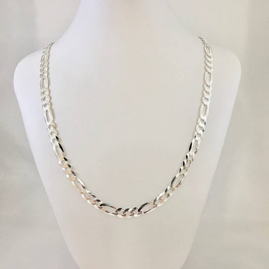 S1258 Super Flat Figaro Chain 6mm. X 28"