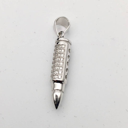 Z1229P Silver Bullet Pendant 30mm.