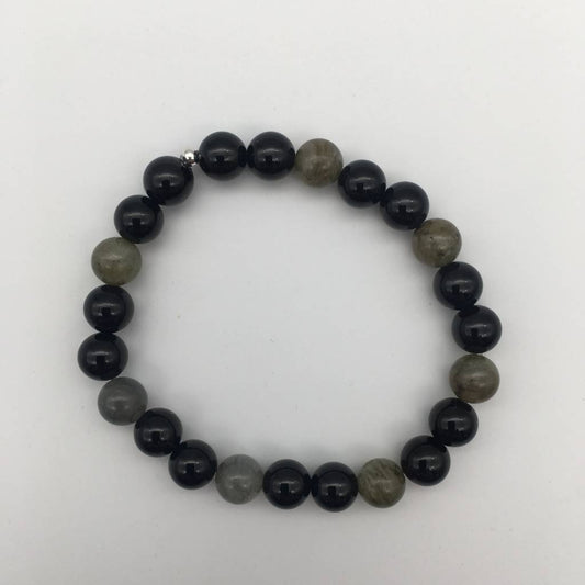 ST1357BL Labradorite, Onyx 7" Final sale