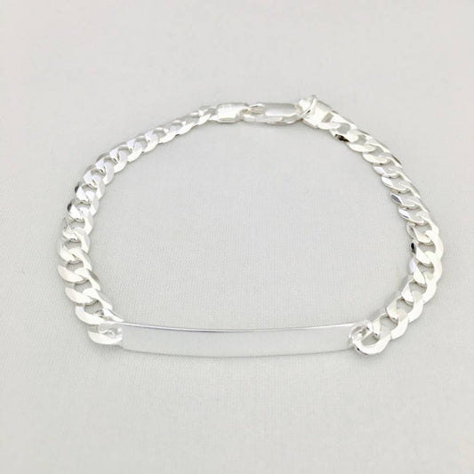 S1084BL Curb ID Bracelet 5mm. X 8"