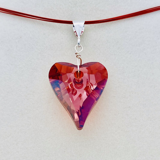 C1095SW Red Wild Heart Pendant