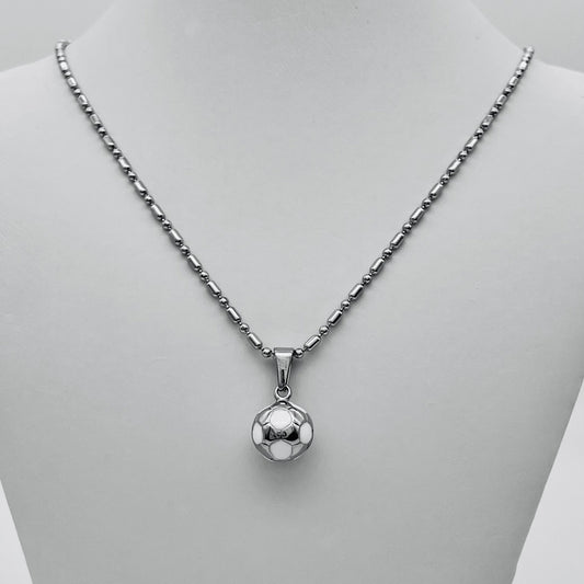 SS914 Soccer Ball Necklace 19"