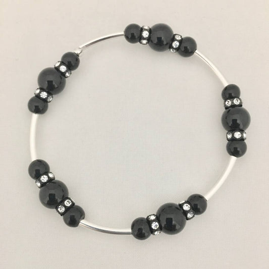 ST1272BL Onyx Bracelet 7"