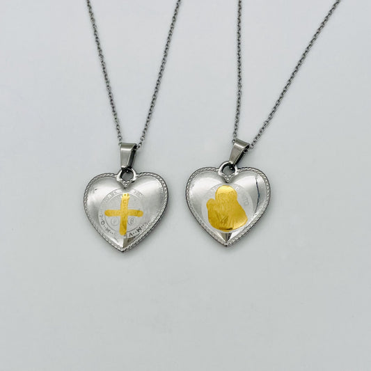 SS1146NL San Benito Heart Necklace 26"