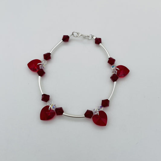 C1244SW Garnet Bracelet 7"