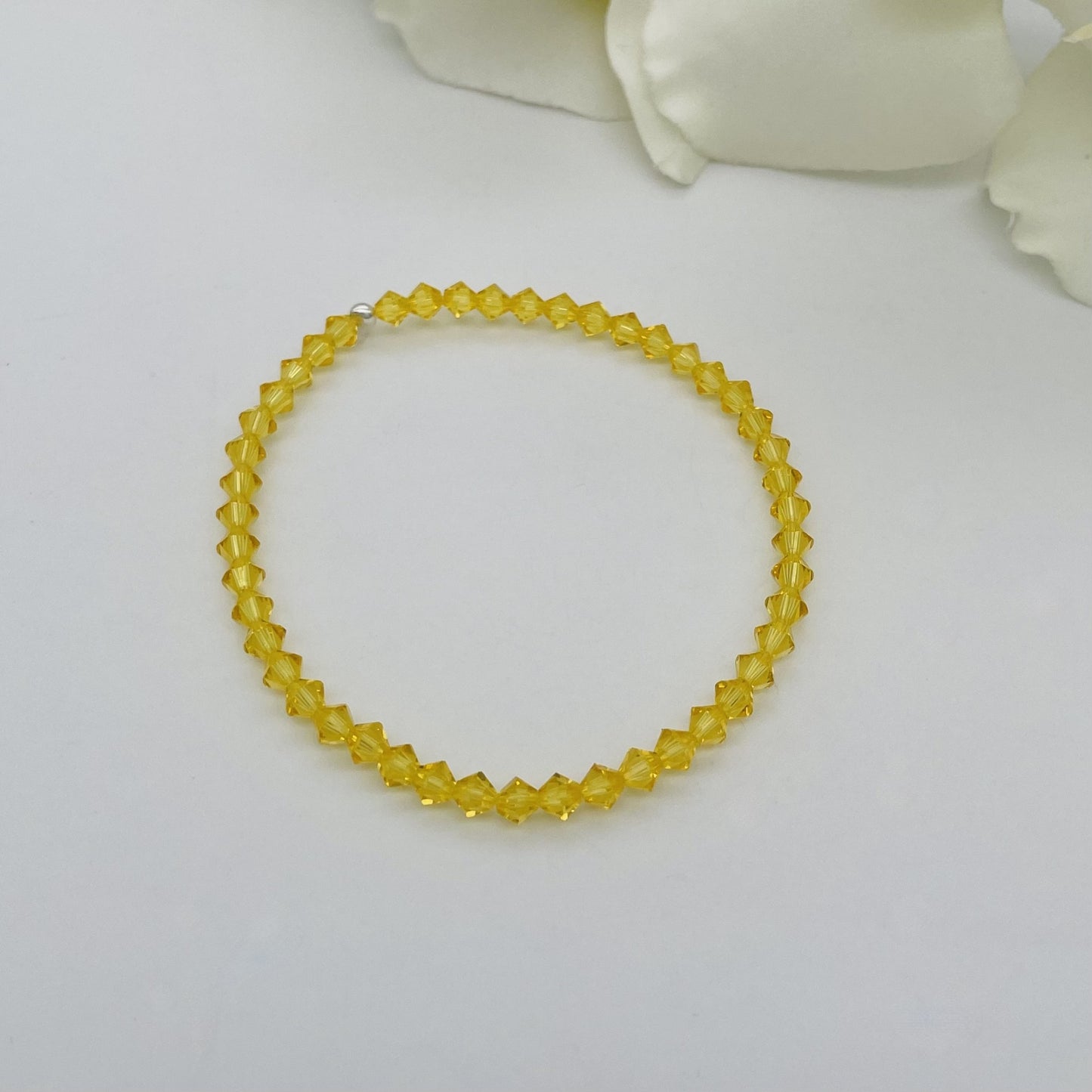 C1340BL SW Crystals Yellow Bracelet 6.5"