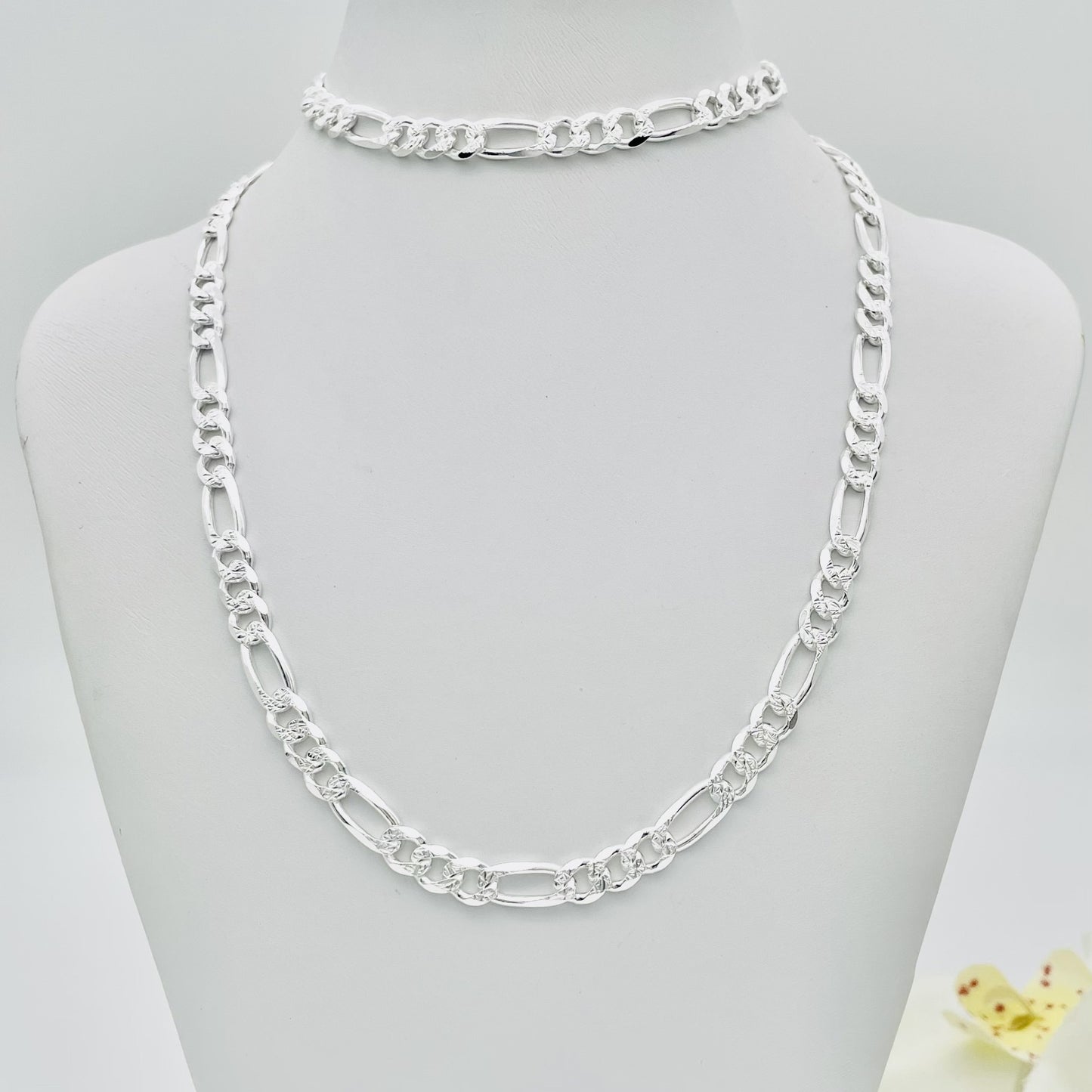 S1667CH Figaro Pave Chain  5.7mm. X 24"