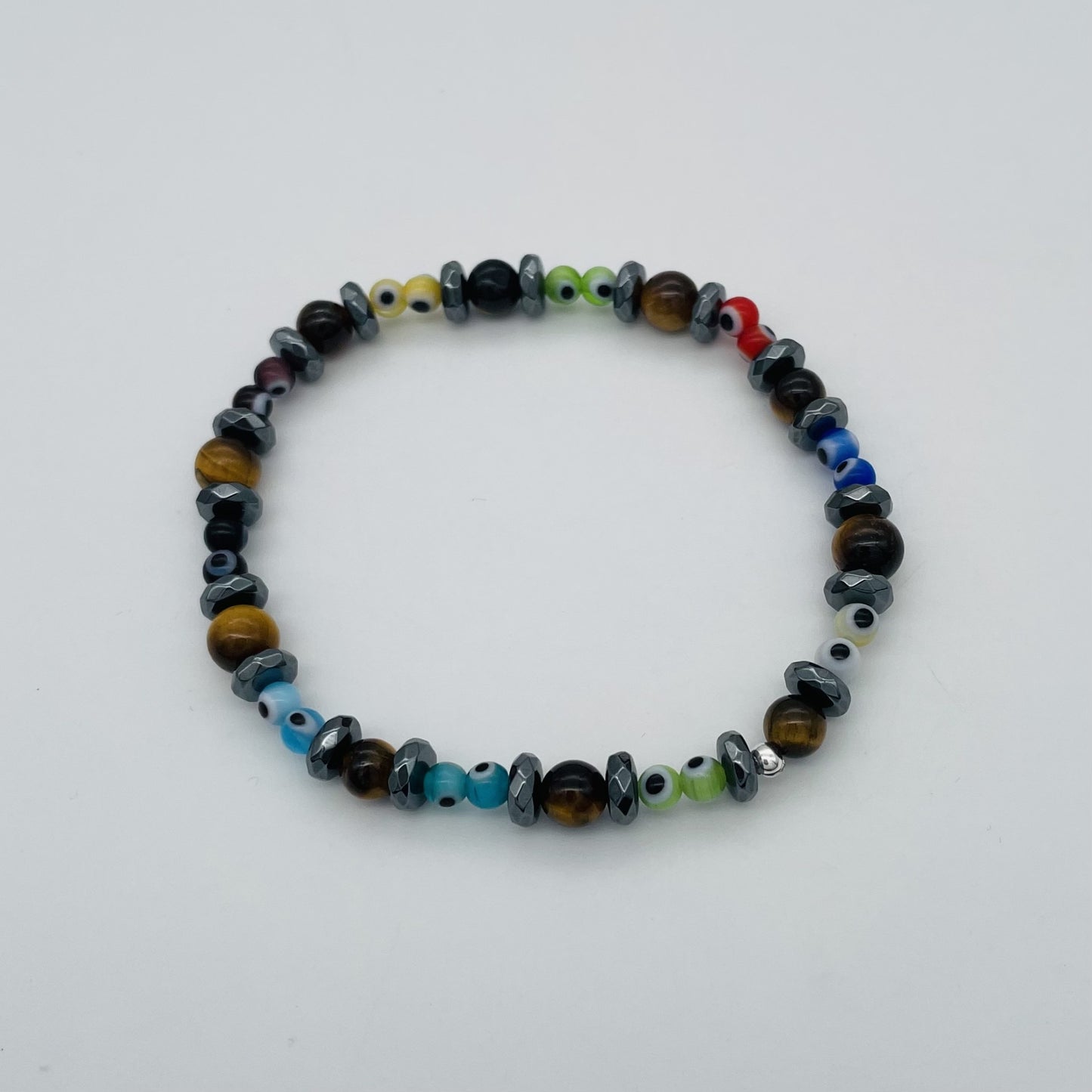 ST1794BL Multicolor Eyes Bracelet 7.5"