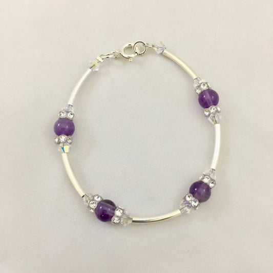 CH865BL Amethyst Bracelet 6"
